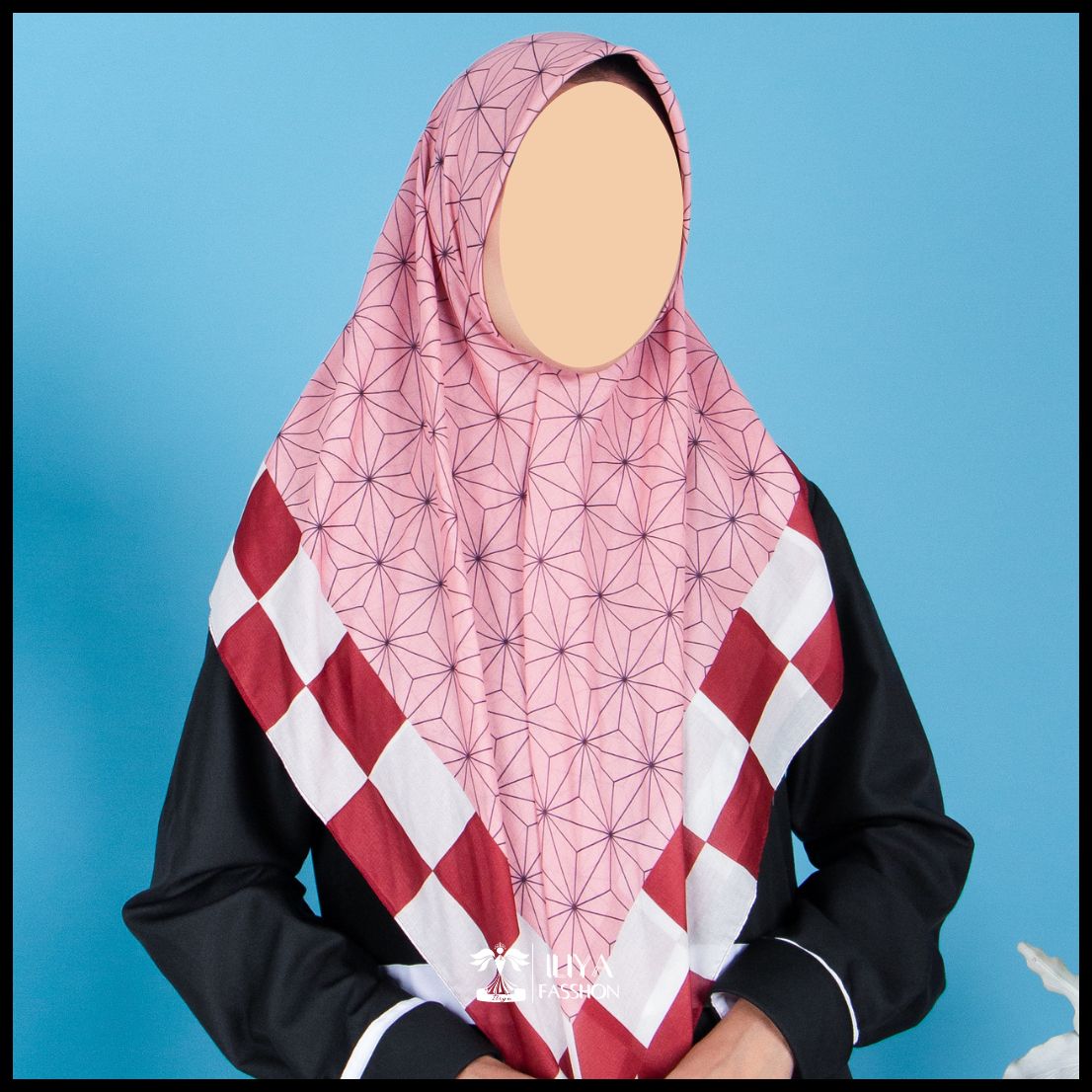 Hijab Print Nezuko Kamado - Kimetsu no Yaiba-Iliya Fasshon